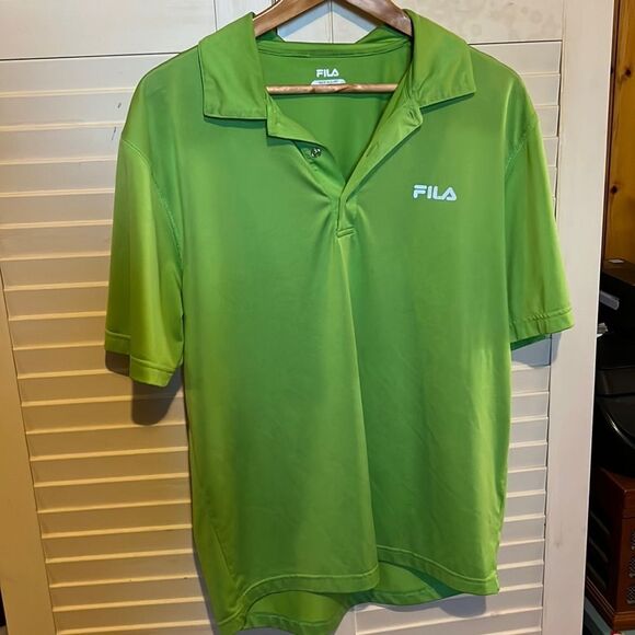 Fila athletic/golf polo in a vibrant green size medium - Picture 1 of 4